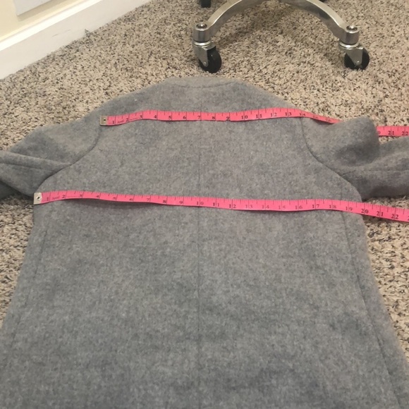 J Crew Pea Coat Peacoat Size 4 Gray Wool Blend - Picture 8 of 10